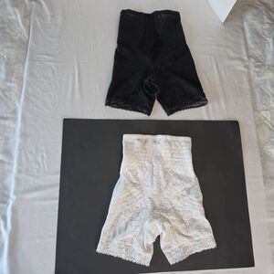 Rago 6207 Lot of 2 Lacette Extra Firm Control High Waist No-Roll Leg Shaper M/28